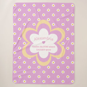 Pink Daisy-Chain 60 x 80 Sherpa Blanket
