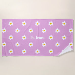 Pink Daisy-Chain  Beach Towel