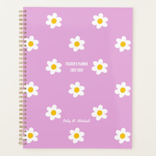 Pink Daisy-Chain Teacher's Planner