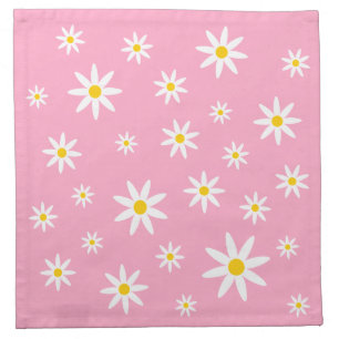 Pink Daisy Cloth Napkin