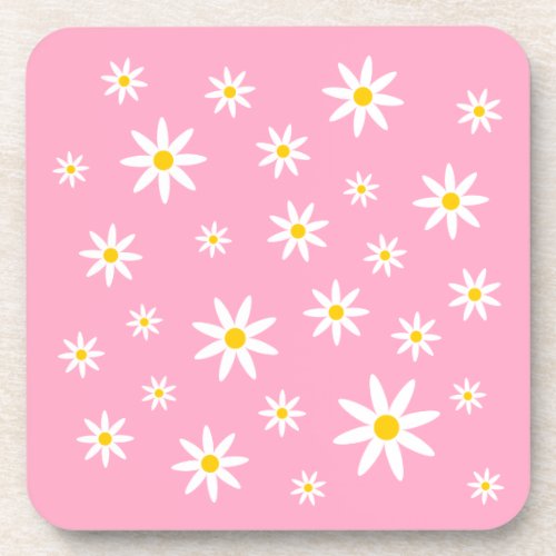 Pink Daisy Coasters