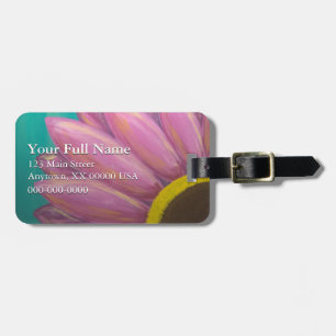 Pink Daisy Customizable Luggage Tag
