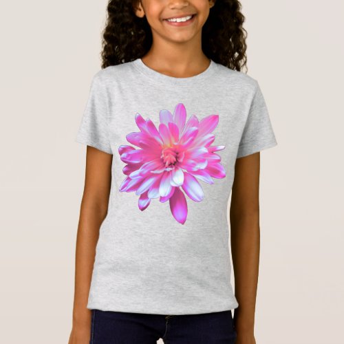 Pink daisy cute retro pink floral photo T_Shirt