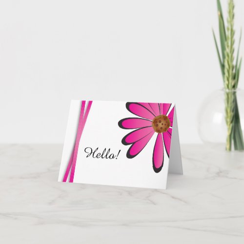 Pink Daisy Design Thank You Card
