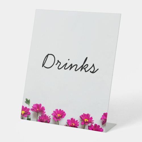 Pink Daisy Drinks Sign