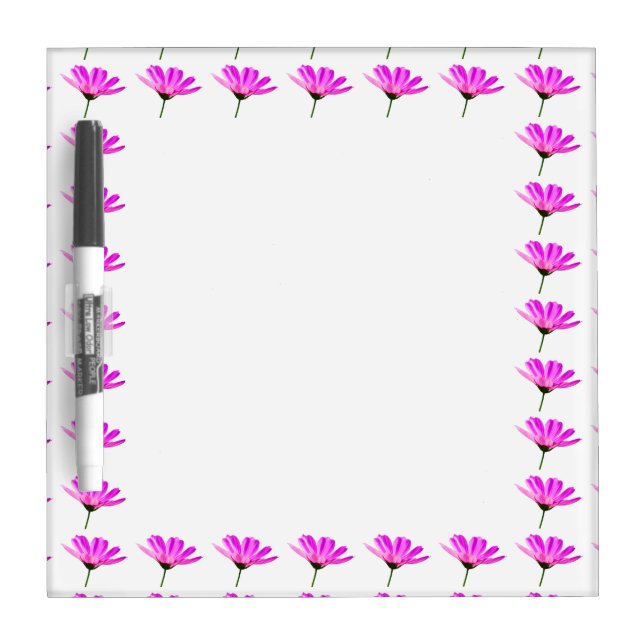 Pink Daisy   Dry Erase Board (Front)