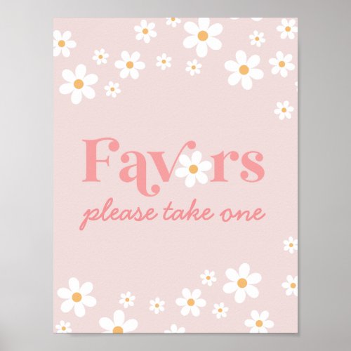 Pink Daisy Favors Poster