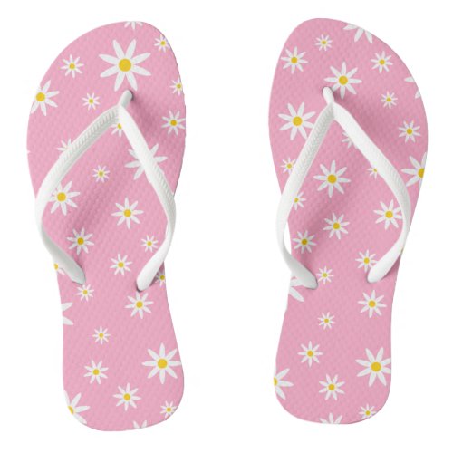 Pink Daisy Flip Flops