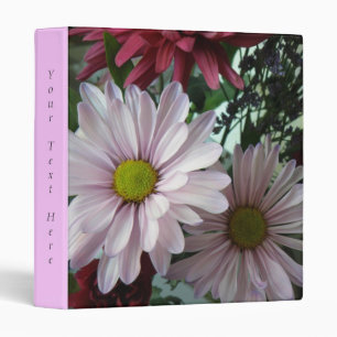 Pink Daisy Floral Binder