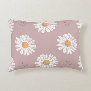 Pink Daisy: Floral Repeat Pattern. Accent Pillow