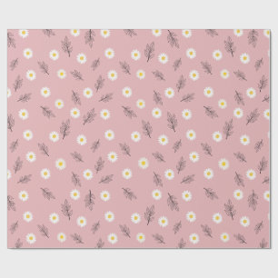 Pink Daisy Floral Wrapping Paper  Special Occasion