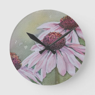 PINK DAISY FLOWER CLOCK