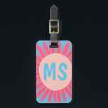 Pink Daisy Flower CUSTOMIZED INITIALS Luggage Tag<br><div class="desc">Get ready for your vacation with this cheerful luggage tag - you can add your contact details to the other side or select a single sided design. Hand drawn design by me for you! Change the color or font of the lettering as you like. Check my shop for more patterns...</div>