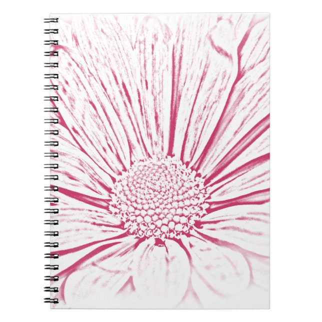 Pink Daisy Flower Effect Notebook (Front)