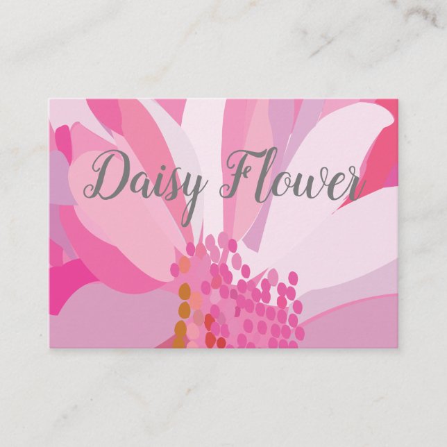 Pink Daisy Flower Floral Business Card (Front)