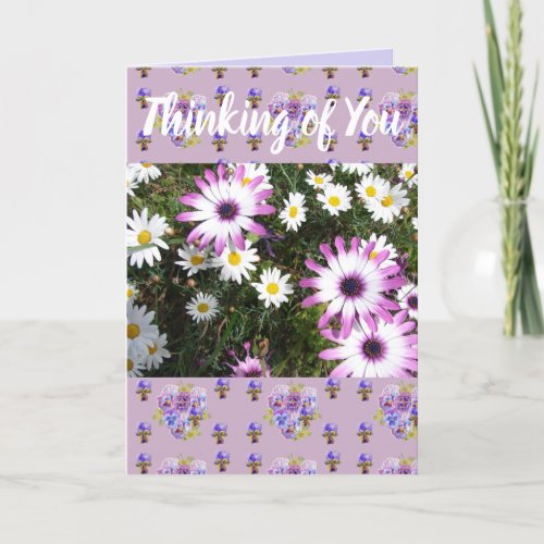 Pink Daisy Flower Floral Get Well Soon art Card