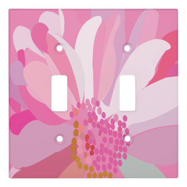 Pink Daisy Flower   Light Switch Cover (Front)