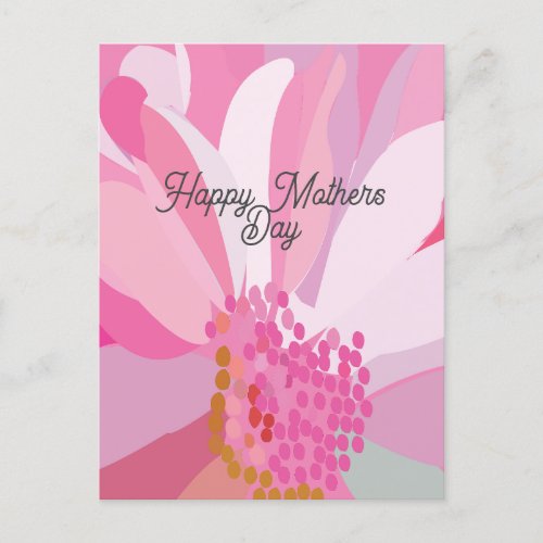 Pink Daisy Flower  Mothers Day Postcard