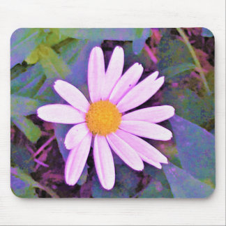 Pink Daisy Flower Mouse Pad