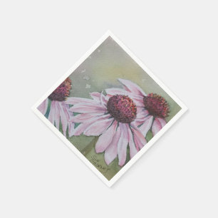 PINK DAISY FLOWER PAPER NAPKINS