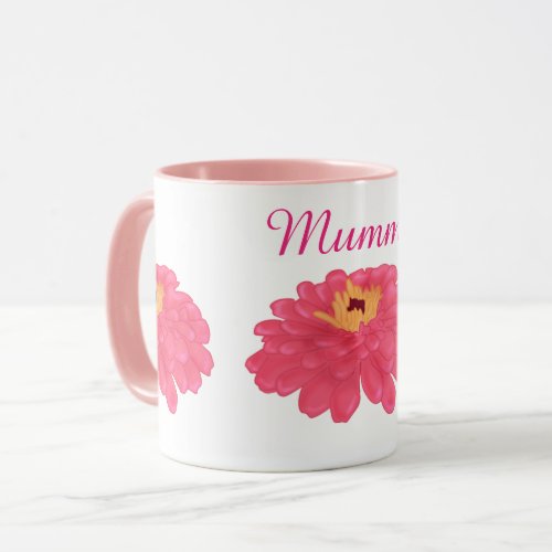 Pink Daisy Flower Womens Customisable Pretty Mummy Mug