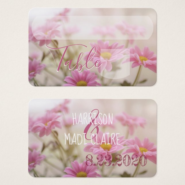 Pink Daisy Flowers (Front & Back)