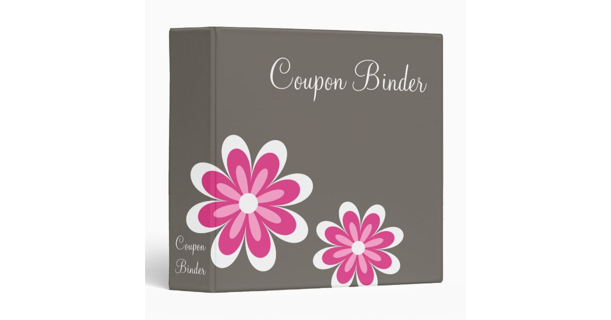 Pink Daisy Flowers Coupon Organizer Binder | Zazzle.com