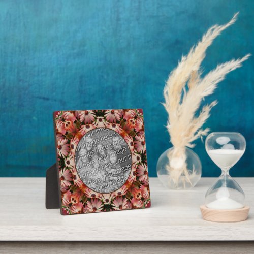 Pink Daisy Flowers Create Your Own Photo Plaque