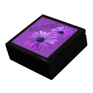 Pink Daisy Gift Box Personalize Daisy Jewelry Box
