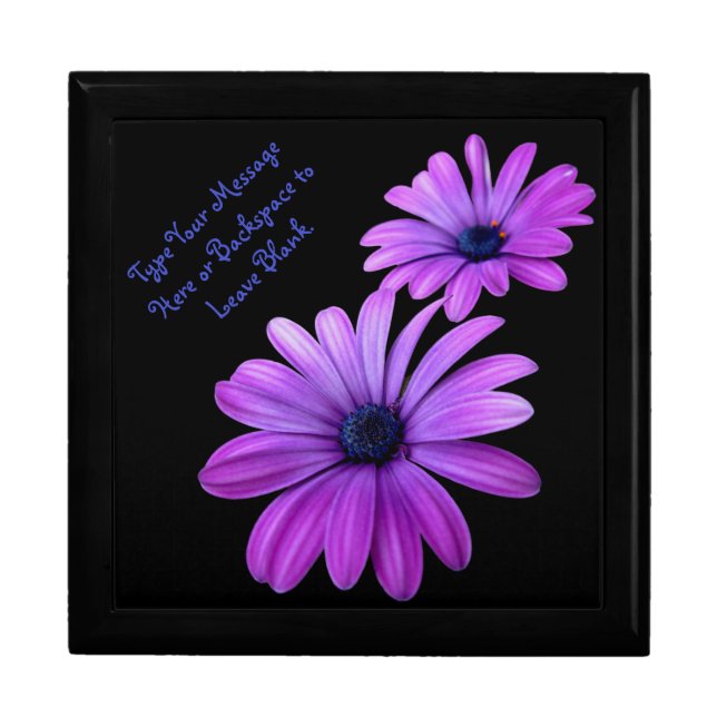 Pink Daisy Gift Box Personalize Daisy Jewelry Box (Front)