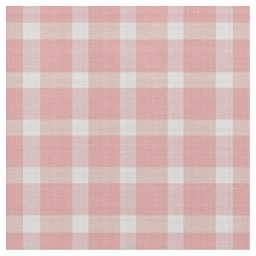 Pink Daisy Gingham Plaid checkered Fabric