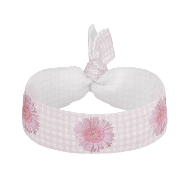 Pink Daisy Hair Tie (Front)