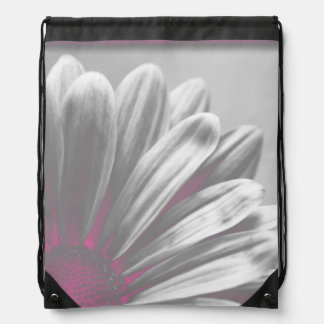Pink Daisy Highlights  Drawstring Bag