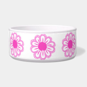 Pink Daisy Illustration Bowl