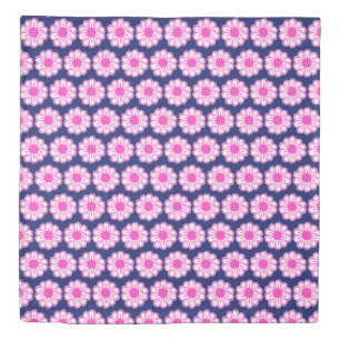 Pink Daisy Illustration Duvet Cover