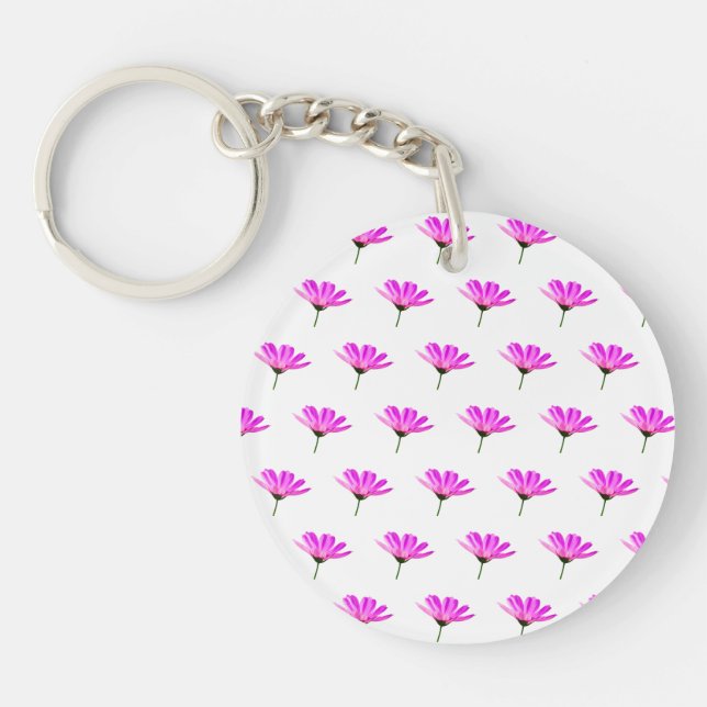 Pink Daisy   Keychain (Front)