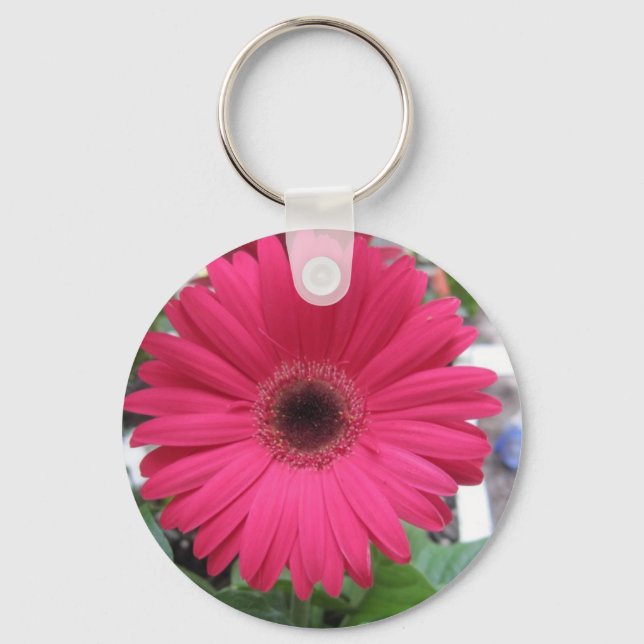 Pink Daisy Keychain (Front)