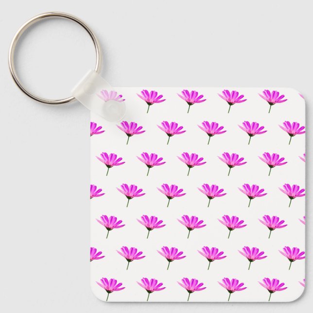 Pink Daisy   Keychain (Front)