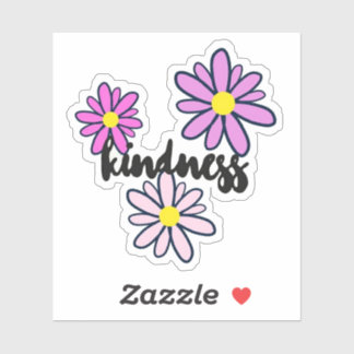 Pink daisy kindness sticker