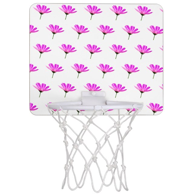 Pink Daisy  Mini Basketball Hoop (Front)