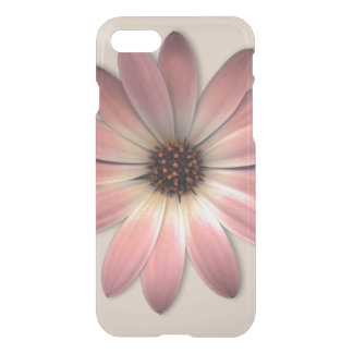 Pink Daisy - Mink Leather Texture Image Background iPhone SE/8/7 Case