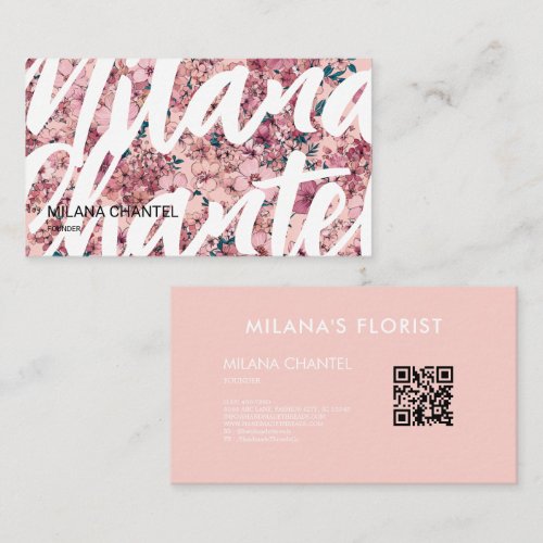 Pink Daisy Modern Trendy Flower Florist Business Card