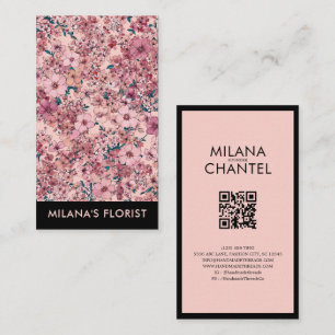 Pink Daisy Modern Trendy Flower Florist Business Card