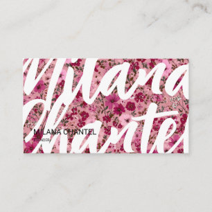 Pink Daisy Modern Trendy Flower Florist Business Card