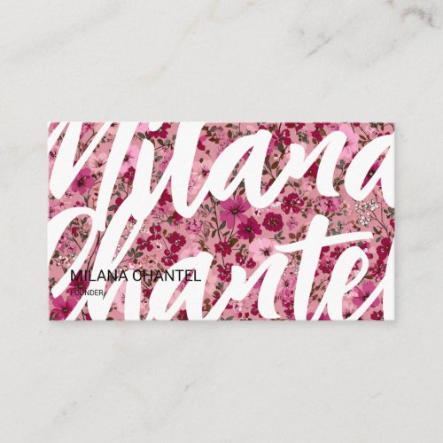Pink Daisy Modern Trendy Flower Florist Business Card