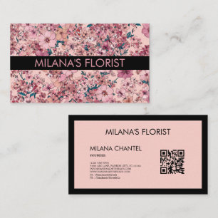 Pink Daisy Modern Trendy Flower Florist Business Card