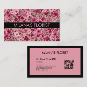 Pink Daisy Modern Trendy Flower Florist Business Card