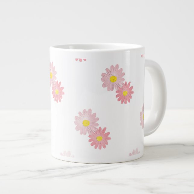Pink Daisy Mug (Front Right)