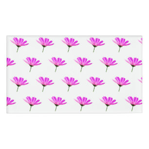 Pink Daisy  Name Tag