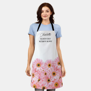 Pink Daisy Nurse Retirement Apron